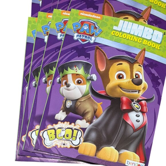 NEW Paw Patrol Jumbo Coloring Book Halloween 10-Pc Set Vampire Monster Activity - Picture 2 of 3